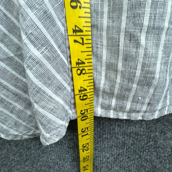 J.‎ Jill Love Linen Dress Womens Medium Gray White Stripe Sleeveless Midi Casual - Picture 11 of 15